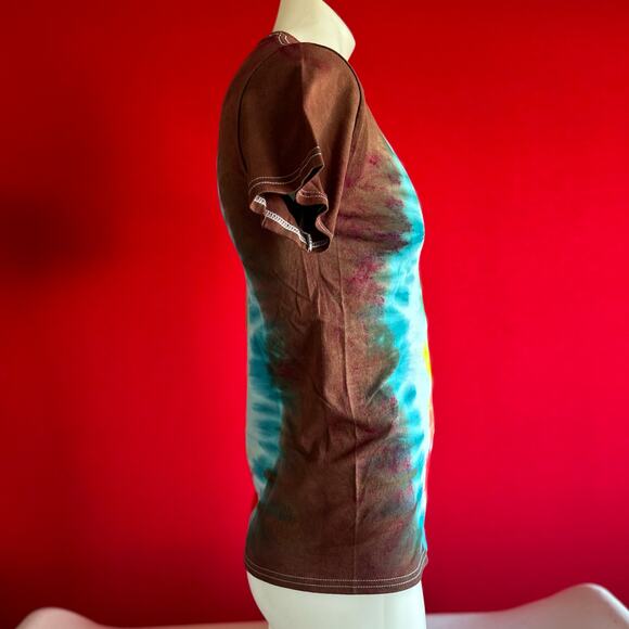 Brand New Tie Dye Rainbow Chakra Trippy Mens T-Shirt - Picture 3 of 7